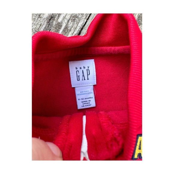 Baby Gap Track Jacket Spring Fall Red w/ White Stripes Sz 6-12M - Picture 4 of 4